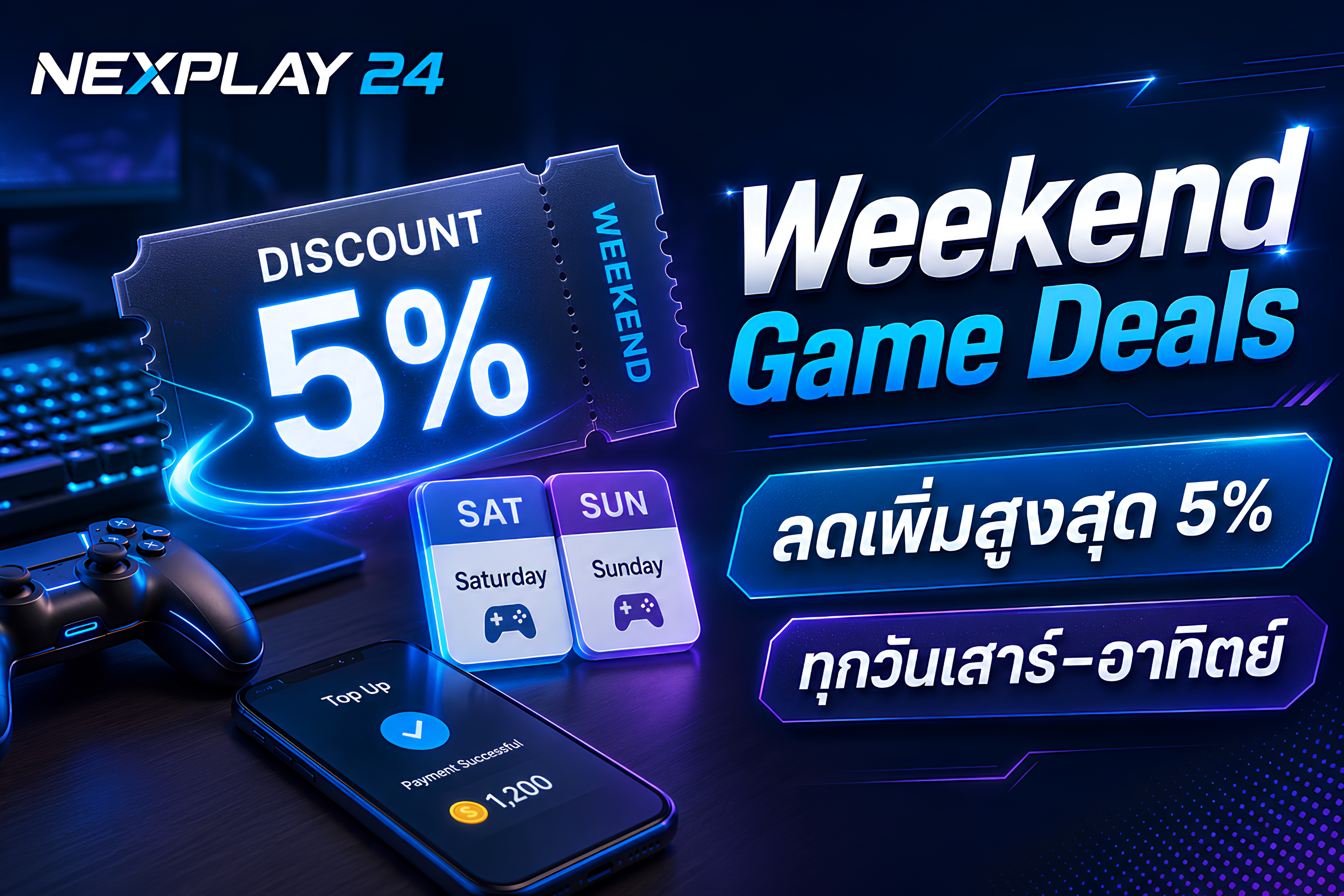 Weekend Game Deals ลดเพิ่มสูงสุด 5%